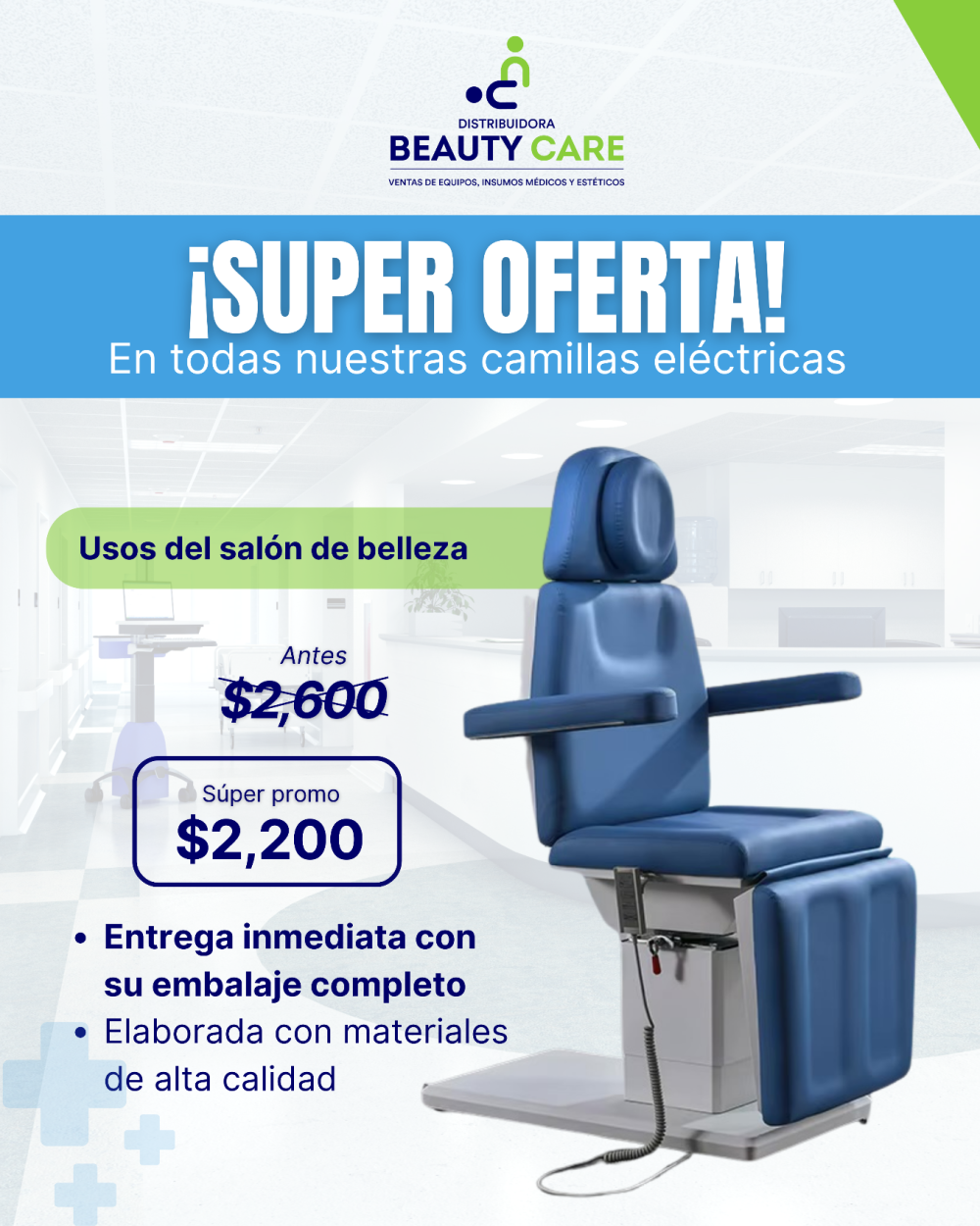 Oferta camillas eléctrica