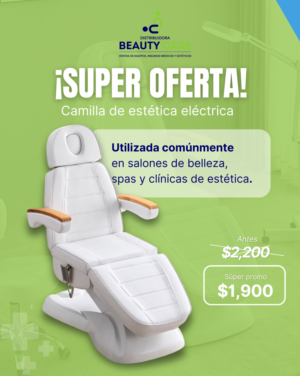 Oferta camilla de estética eléctrica